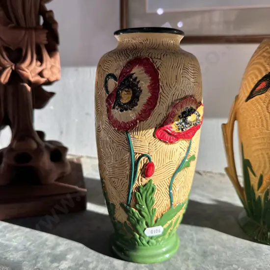 vintage "poppies" vase