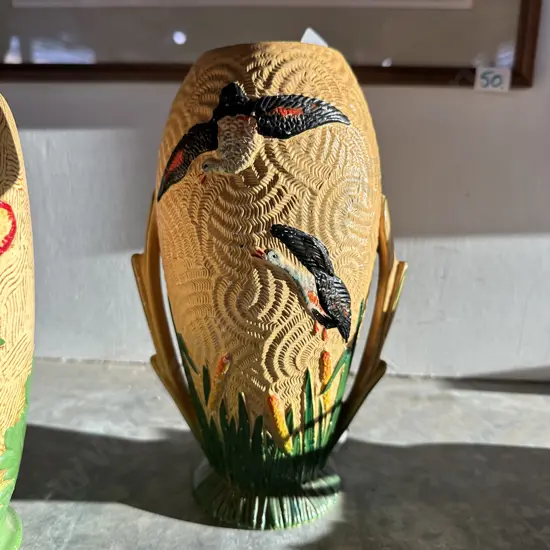 vintage "flying ducks" vase