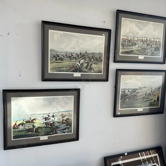 set of Oxford hunting scene pictures