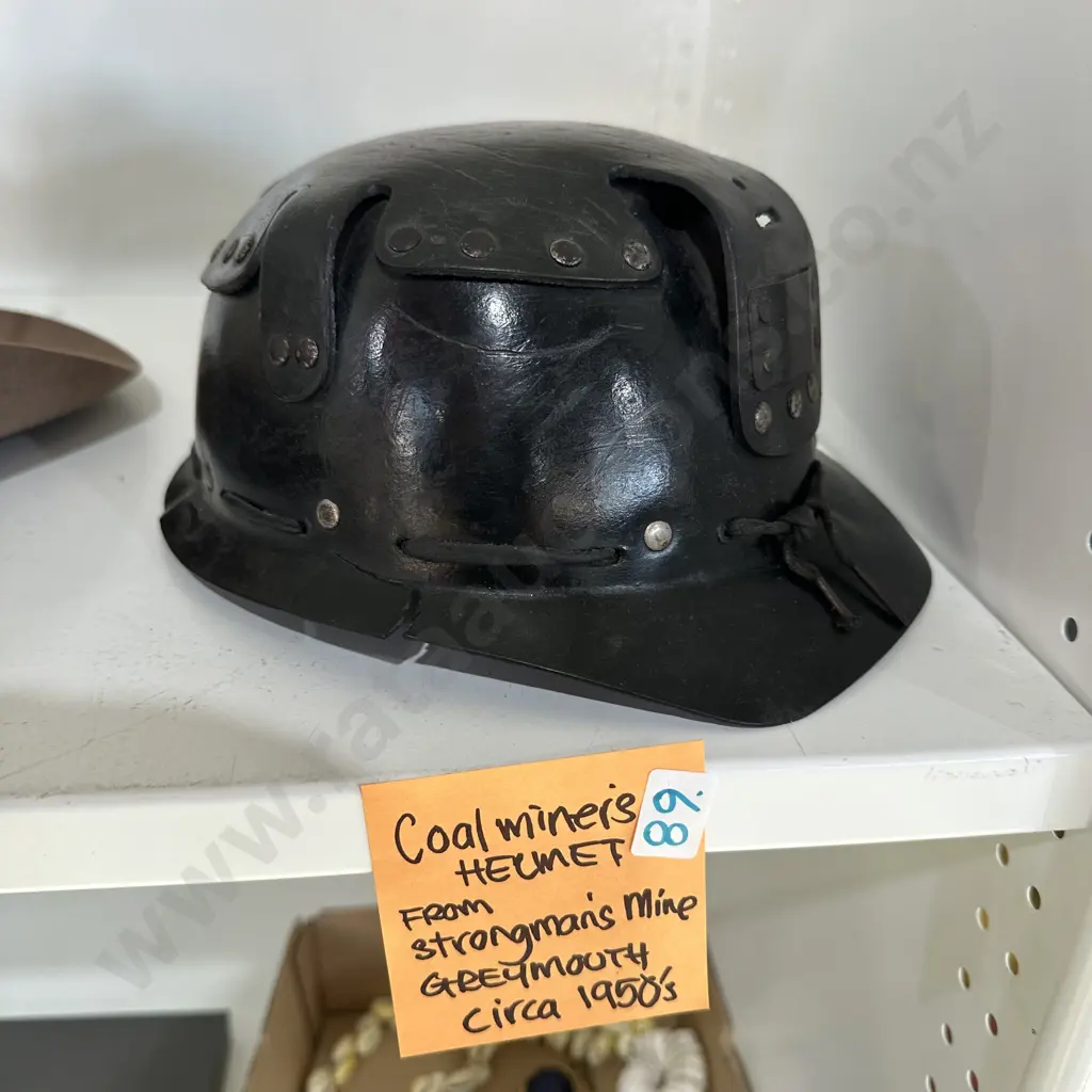 Strongmans Mine coal miners helmet c1950s Image 1++