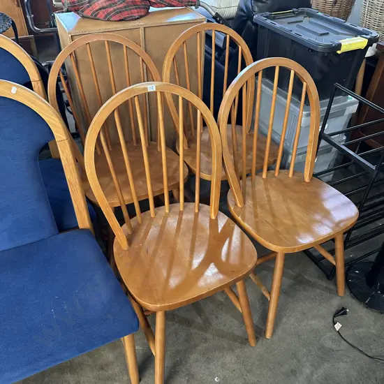 set of 4 spindle back chairs