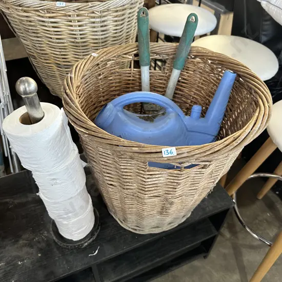basket, roll holder, garden items