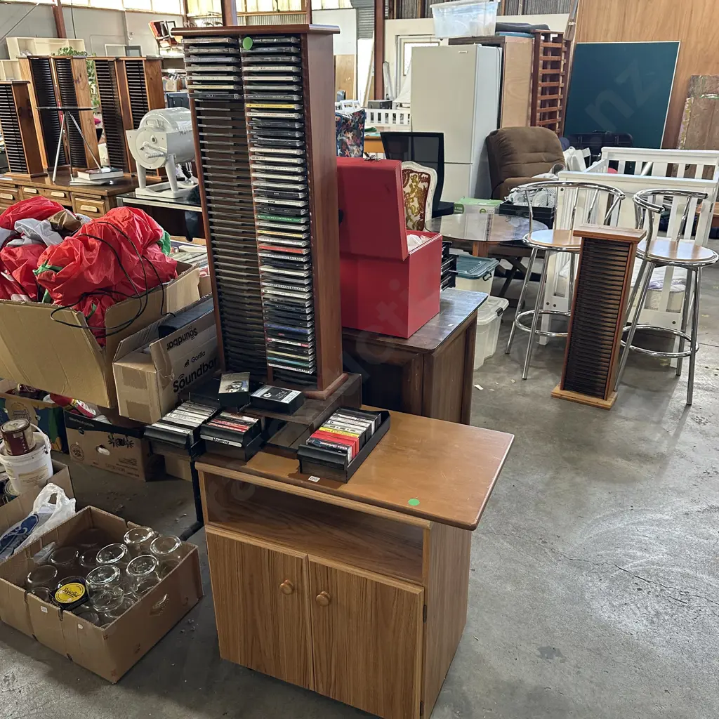 CDs and Tapes plus cabinet and racks etc. Image 1++