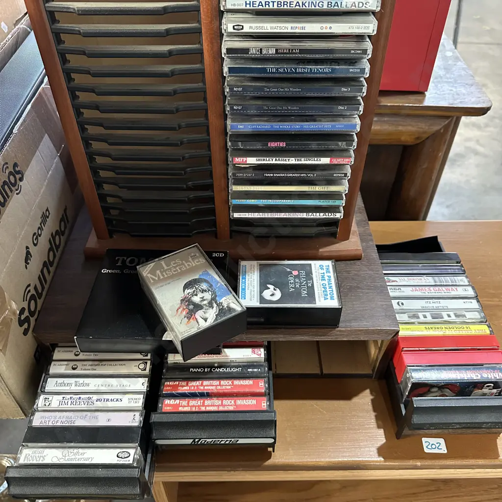 CDs and Tapes plus cabinet and racks etc. Image 1++