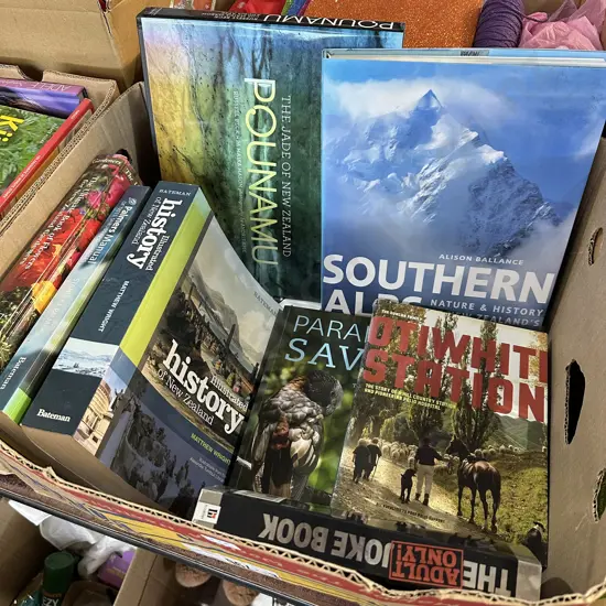 Box lot of good books.