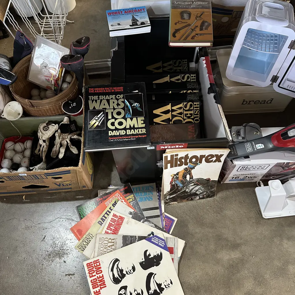 Box lot of war books and magazines. Image 1++