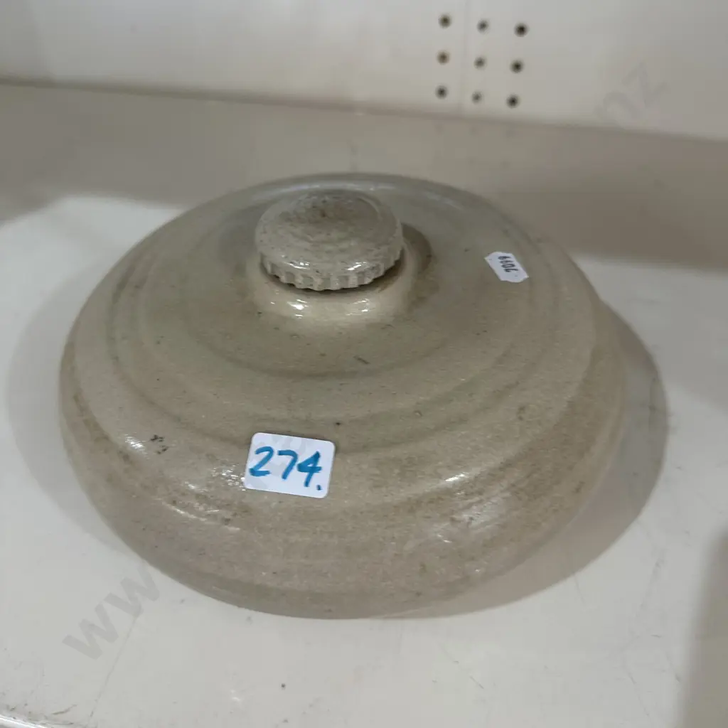 Vintage earthenware stoneware hot-water bottle. Image 1++
