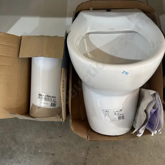New Caroma urinal with pedestal mount.