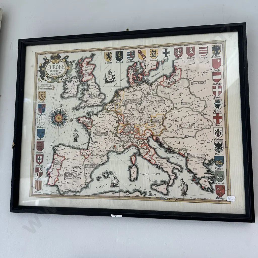 Europae decorative map of the 1500s Image 1++