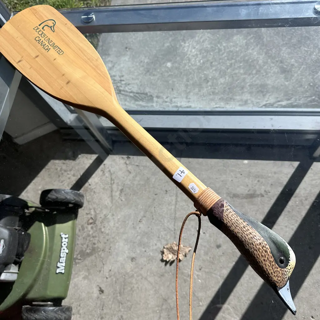 "Ducks Unlimited Canada"  hand crafted paddle Image 1++