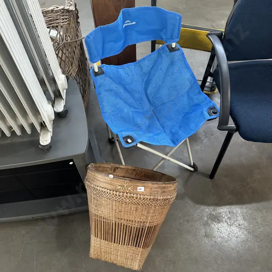 folding chair and  basket
