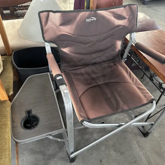 folding chair and bin