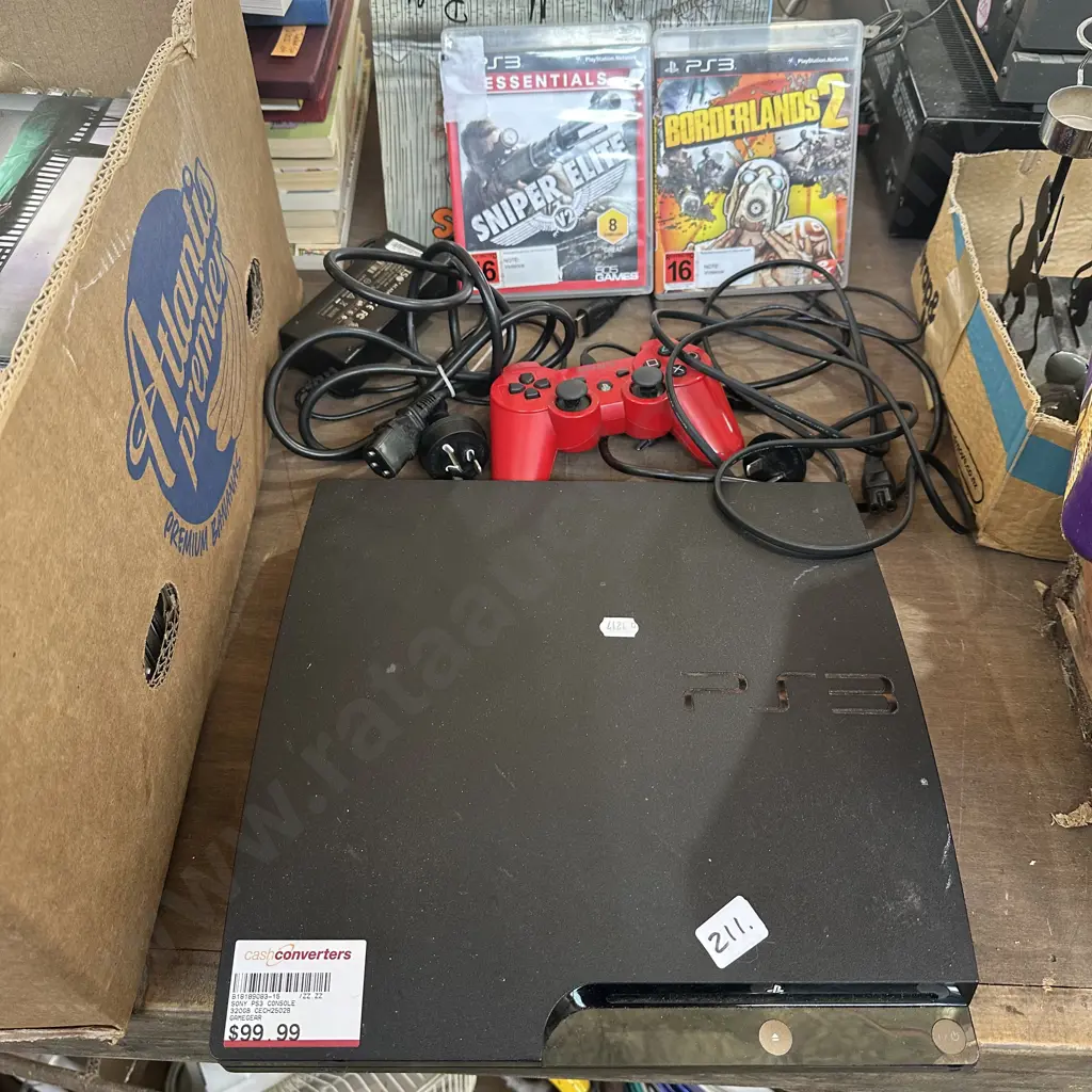 Sony PS3 Console, controller and two games. Image 1++