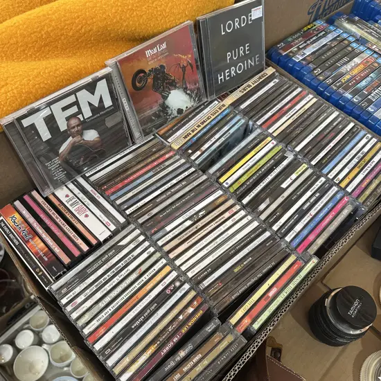 Box lot of assorted CDs including LORDE and Temuera Morrison etc.