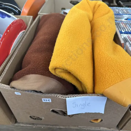 Two single blankets.