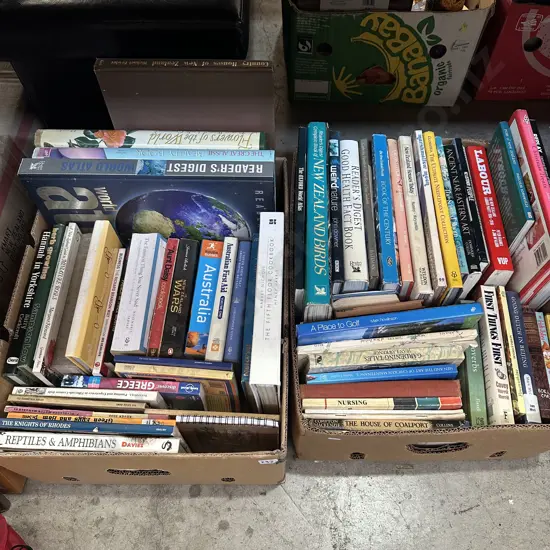 Two boxes of books.