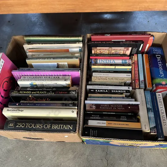 Two boxes of books.