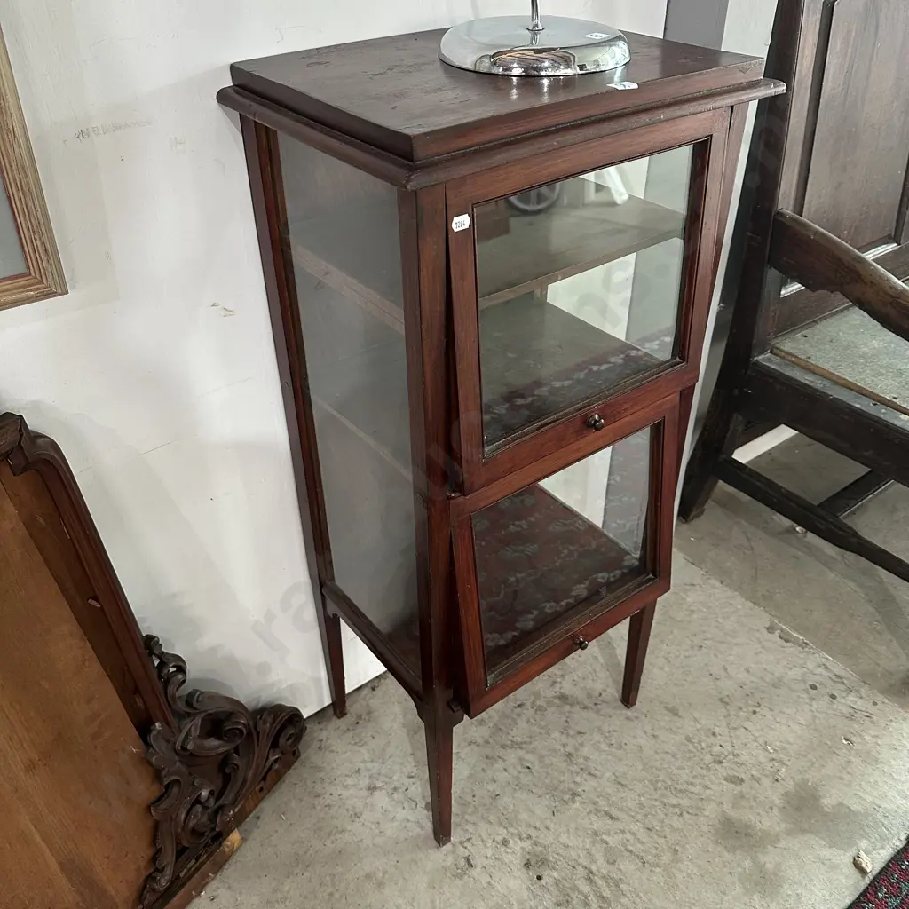 Edwardian glass front  display cabinet Image 1++