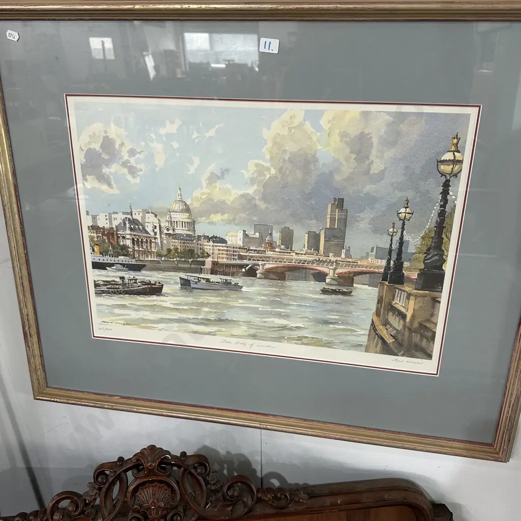 signed ltd ed 148/850 "The city of London" by Ben Wright Image 1++
