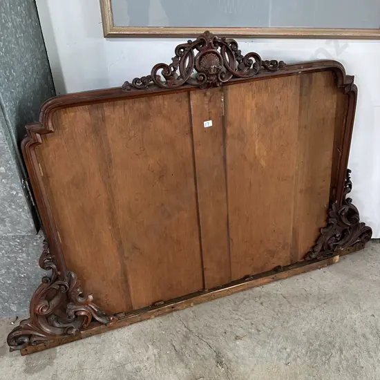 carved walnut framed chiffonier mirror surround (we have  mirror too)