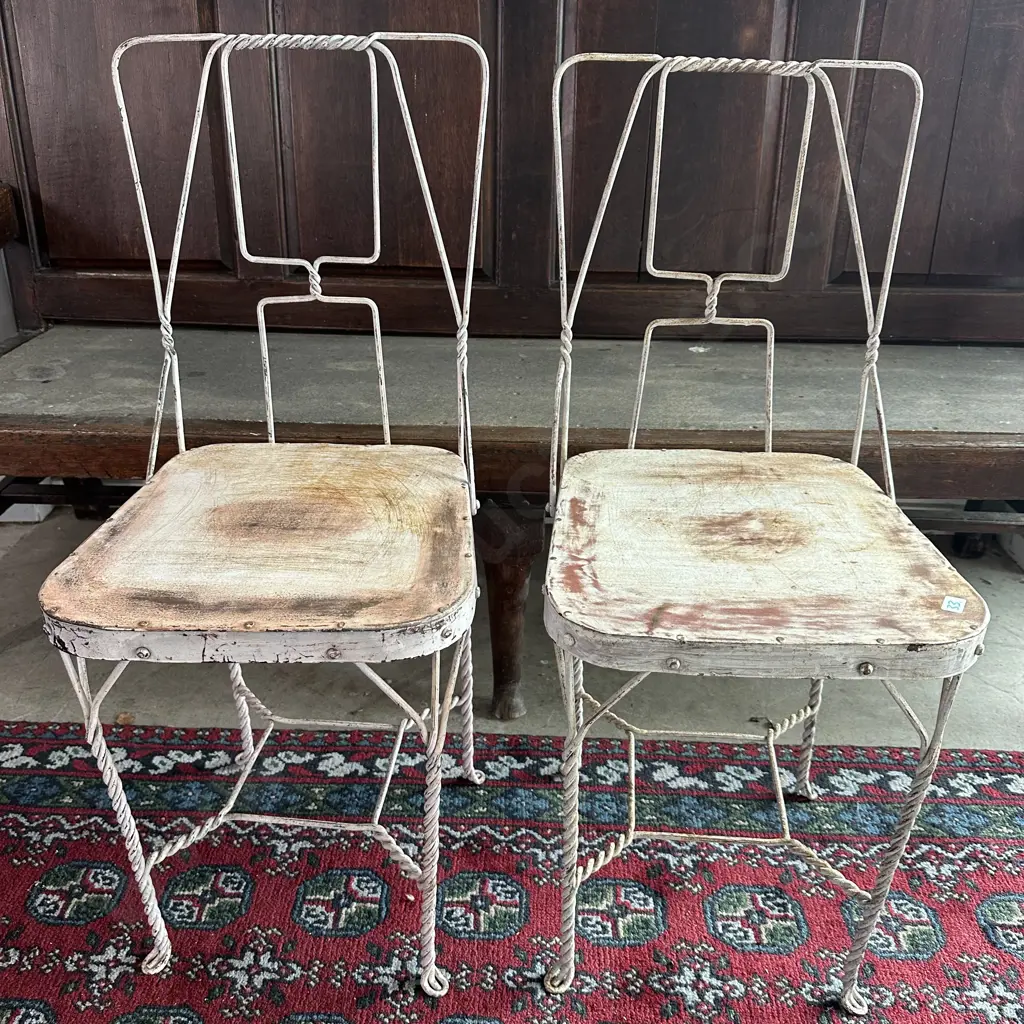 Pr of early French chairs Image 1++