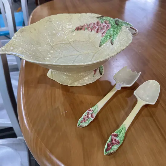 Carlton Ware Foxglove bowl (small chip) plus good servers
