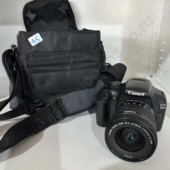 Canon EOS camera and bag