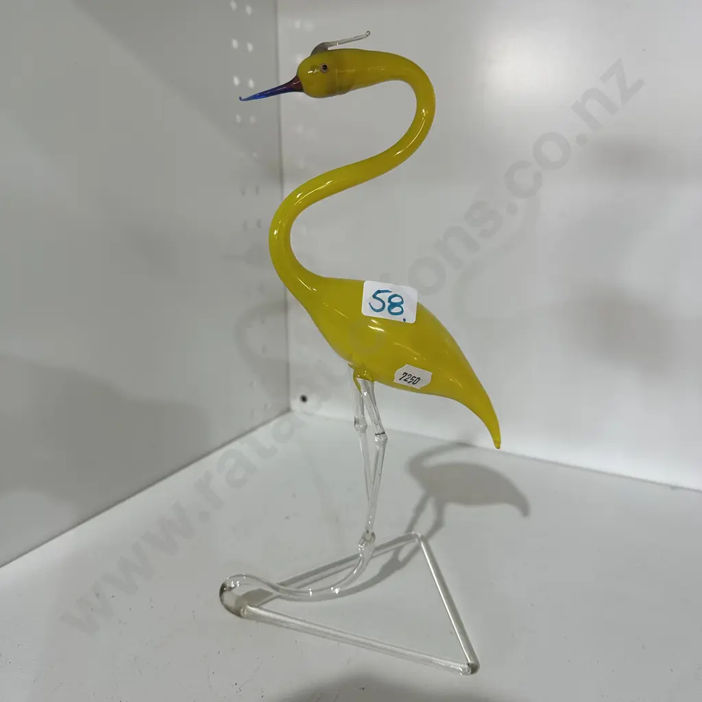 blown art glass Heron Image 1++