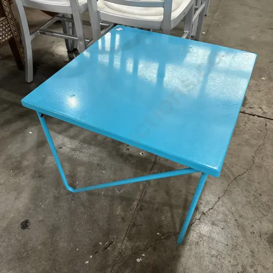 metal side table