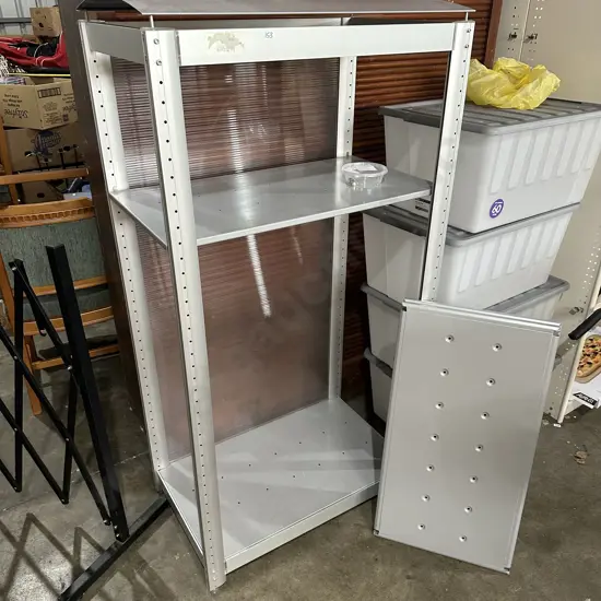 metal shelving unit