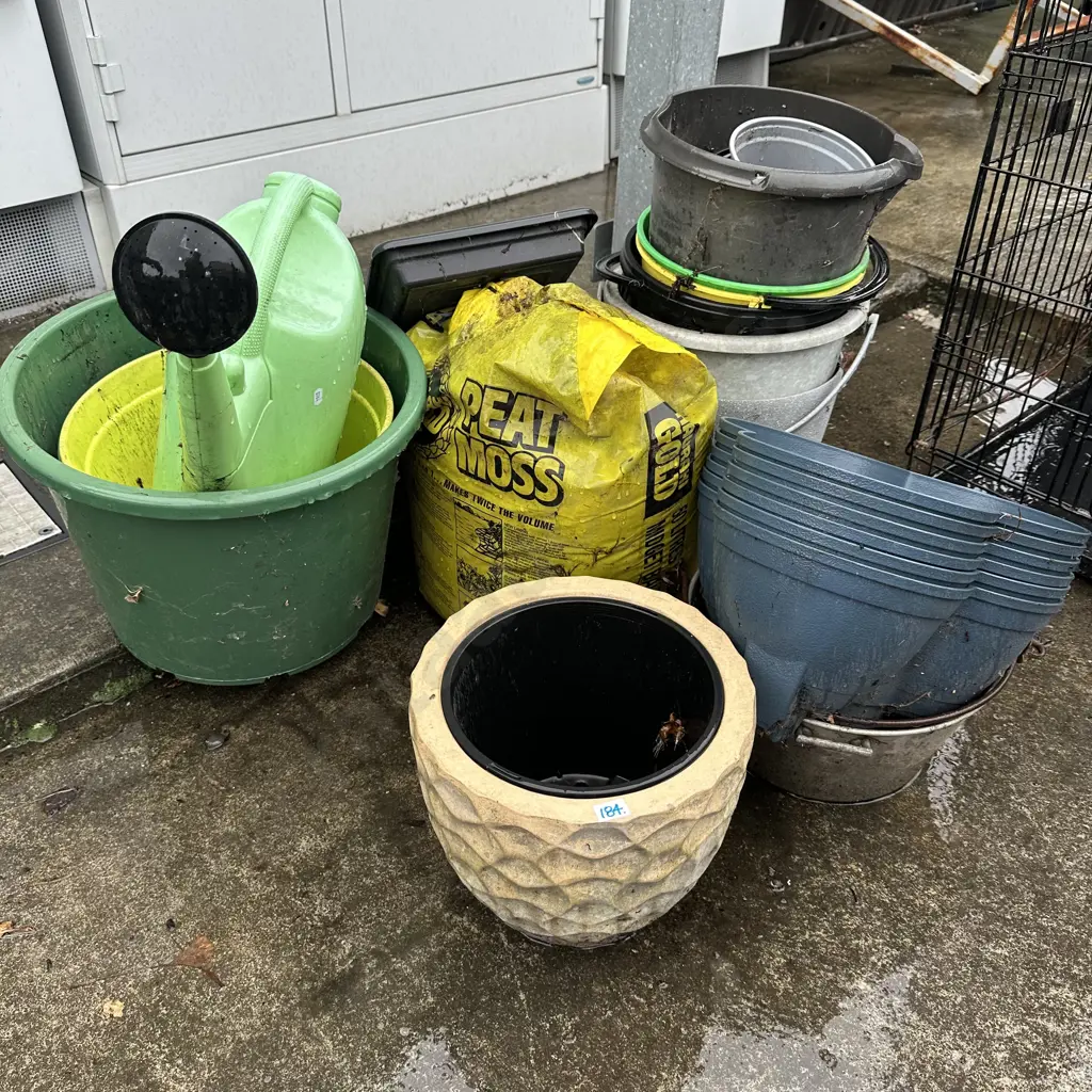 planters, buckets, preserving pan, water can etc Image 1++