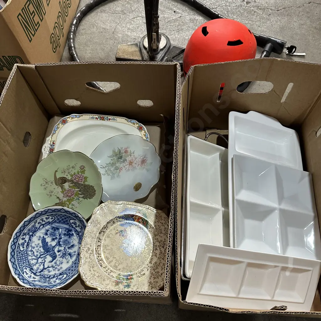 2 box nibble platters, china plates etc Image 1++