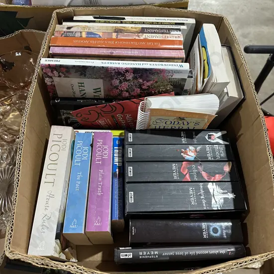 Box lot of books.