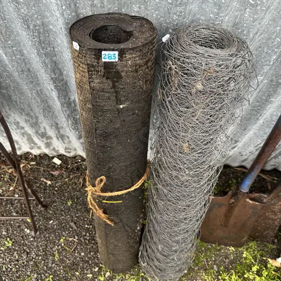 large roll of damp proof course & netting