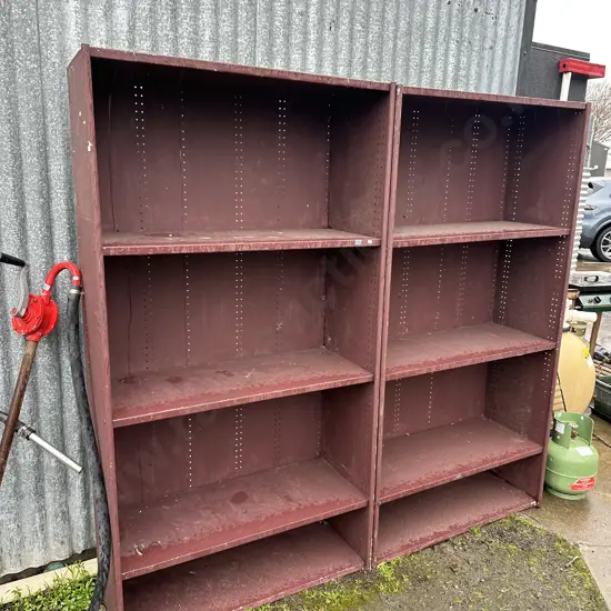 metal garage shelfs x 2