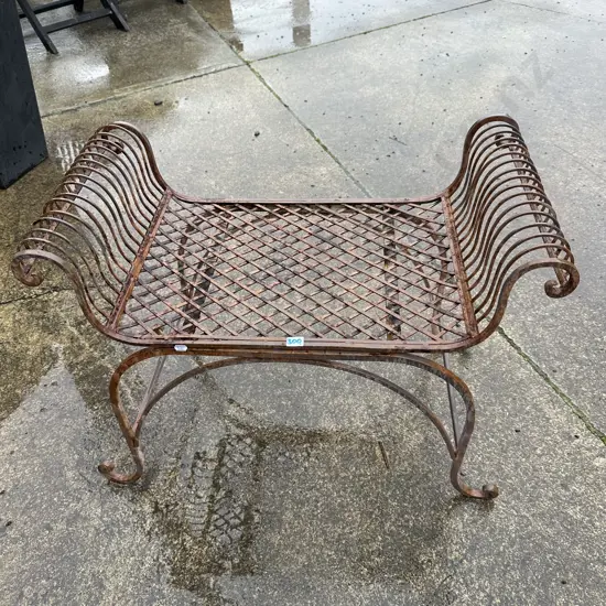 outdoor iron garden seat