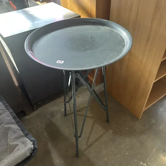 metal side table