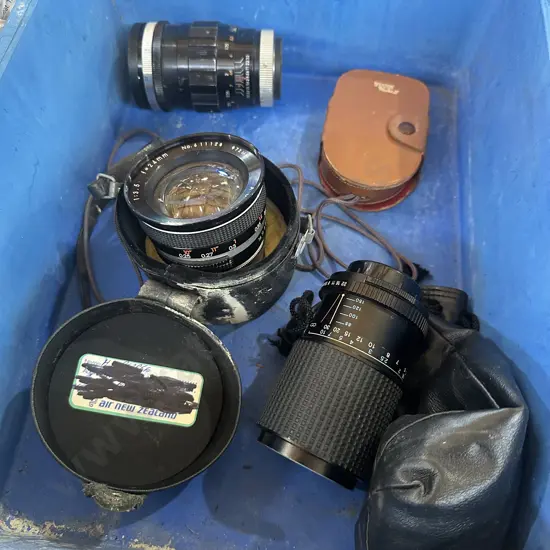 lenses and exposure meter