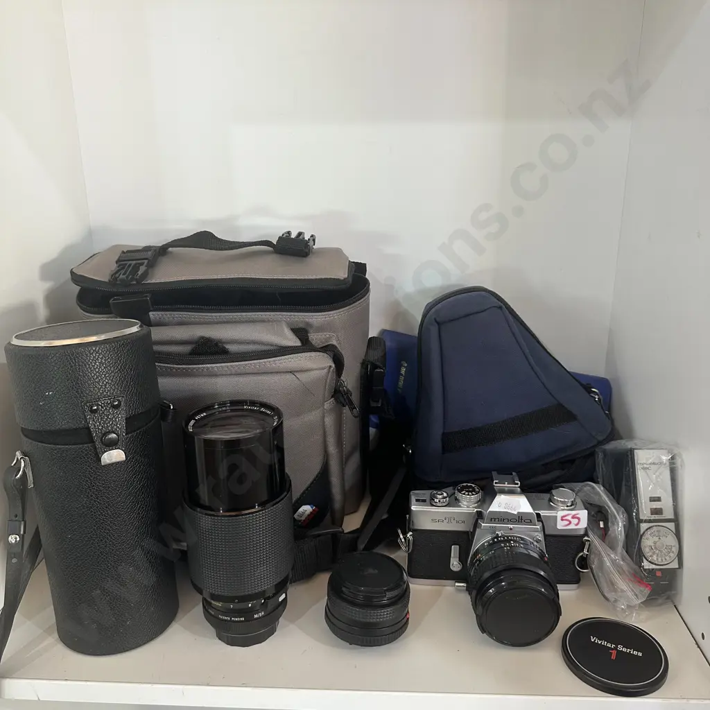 Minolta camera, lenses & bags Image 1++