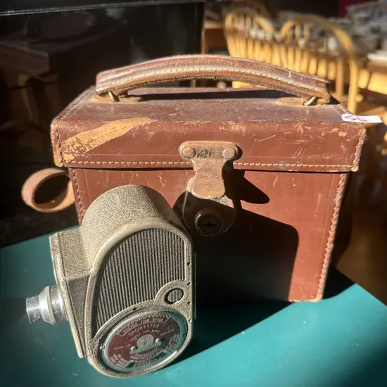 leather cased Sportster movie camera