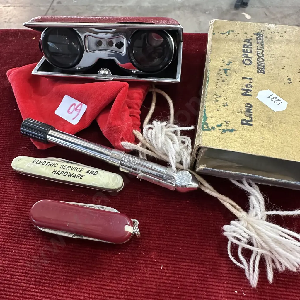 boxed opera glasses, pocket knives etc Image 1++