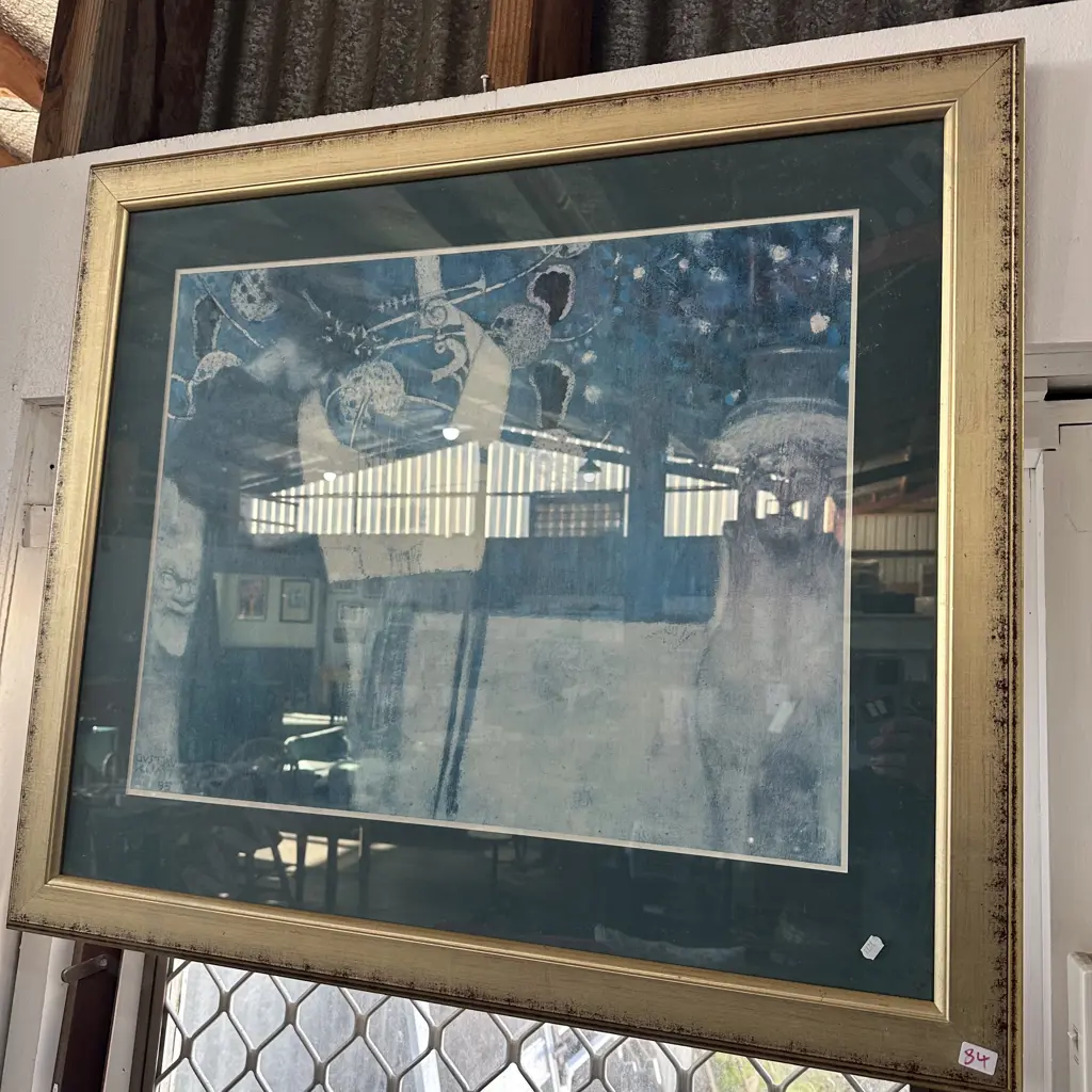 Southeastern Asian wall hanging plus print Image 1++