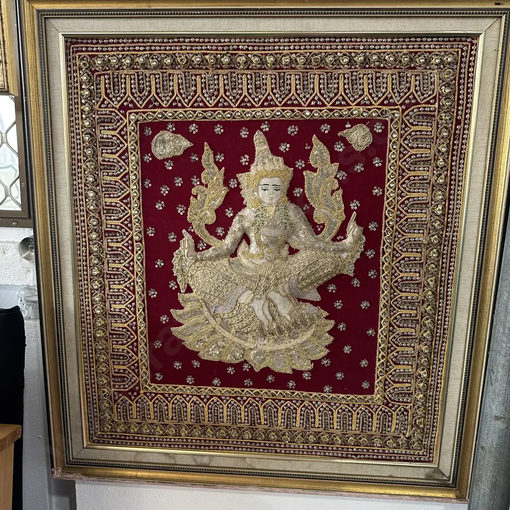 Southeastern Asian wall hanging plus print Image 1++