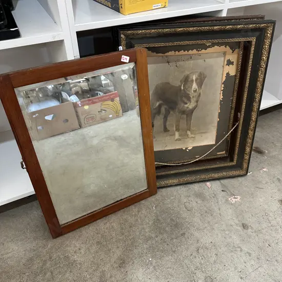 picture, frame and mirror