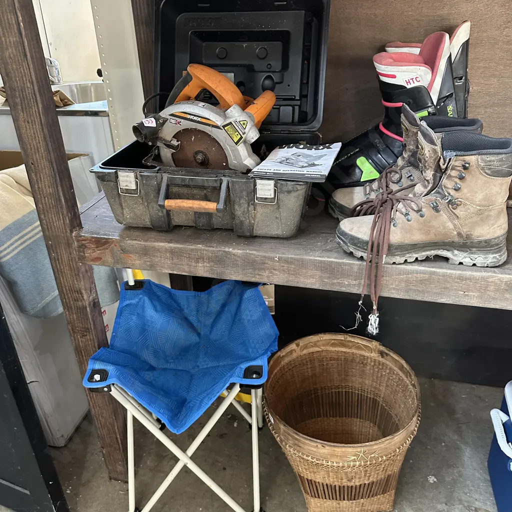 chair, basket, boots,saw Image 1++
