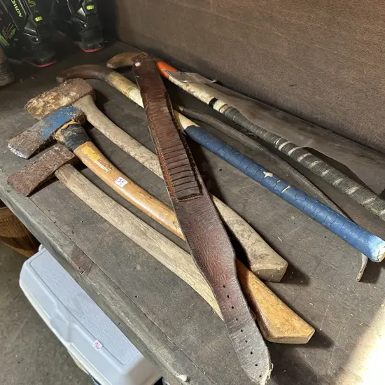 axes, ammo belt etc