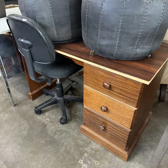 desk and chair