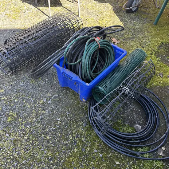 hose, irrigation, fencing etc