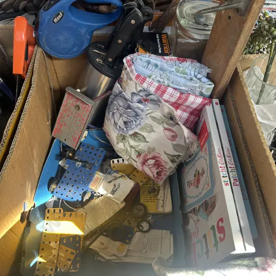 toys, dog lead, hanger etc