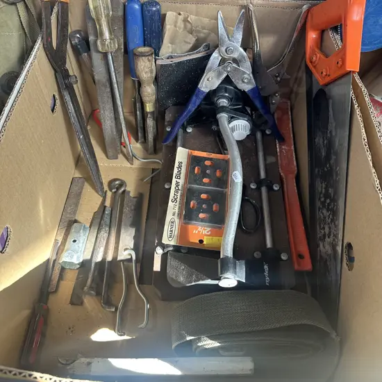 sprinkler, snips, tools etc